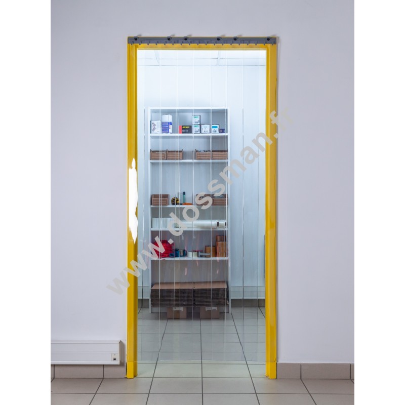 Rideau à lanières QUICK PVC transparent standard 200 x 2 isolation forte Rideau à lanières QUICK PVC transparent standard 200 x 2 isolation forte