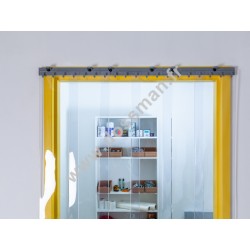 Porte à lanière 200x2 transparente  SUR MESURE