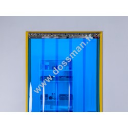 Porte à lanière 200x2 transparente Bleue 