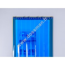 Porte à lamelles 200x2mm transparente bleue