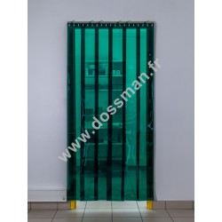 Porte à lamelles 200x2 transparentes vertes