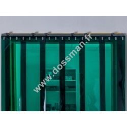 Porte à lanière 200x2 transparente Verte  SUR MESURE