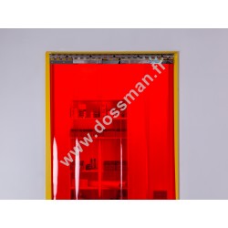 Porte à lanière 200x2 transparente Rouge 