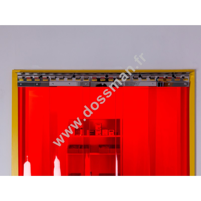 Porte à lanière 200x2 Transparent Standard Positiv Non ignifugé Rouge Traffic