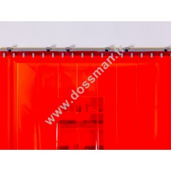 Porte à lanière 200x2 transparente Rouge