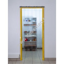 Porte à lamelle 200 x 2mm transparente ignifugée anti-feu M2