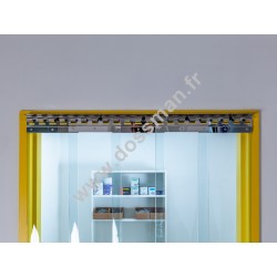 Porte à lanière 200x2 transparente (-25°C) frigorifique  SUR MESURE