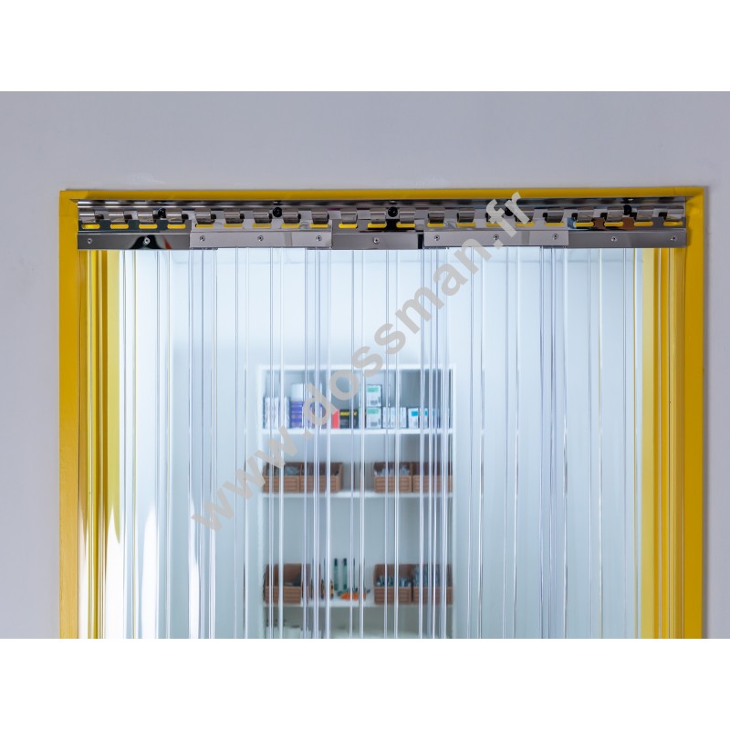 Porte à lanière 200x2 Transparent Confort+ Positiv Non ignifugé Transparent Traffic