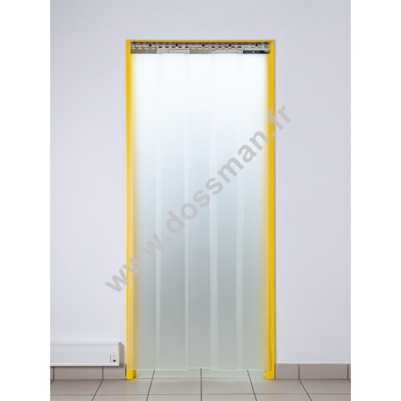 Rideau à lanière PVC - 200x2 mm - Isolation faible 36 mm (36 %) - Translucide Mat - Porte à lamelles TRAFFIC SYSTEM