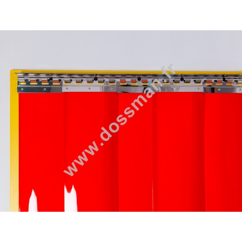 Porte à lanière 200x2 Opaque Standard Positiv Non ignifugé Rouge Traffic