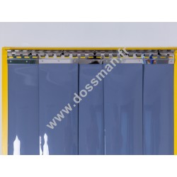 Porte à lanière 200x2 Opaque Grise  SUR MESURE