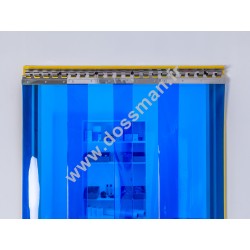 Porte à lanière 300x3 transparente Bleue 