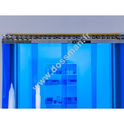 Porte à lanière 300x3 transparente Bleue  SUR MESURE