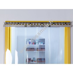 Porte à lanière 300x3 transparente ignifugée M1