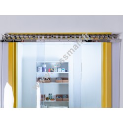 Porte à lanière 400x4 transparente  SUR MESURE