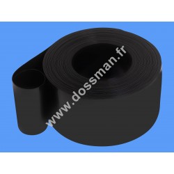 Rouleau de lanière PVC 200 x 2mm opaque noir