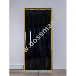 Lanière PVC 200 x 2mm opaque noir, rouleau de 50m