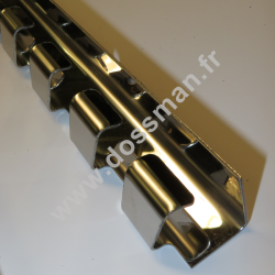 cornière inox de 24 crochets