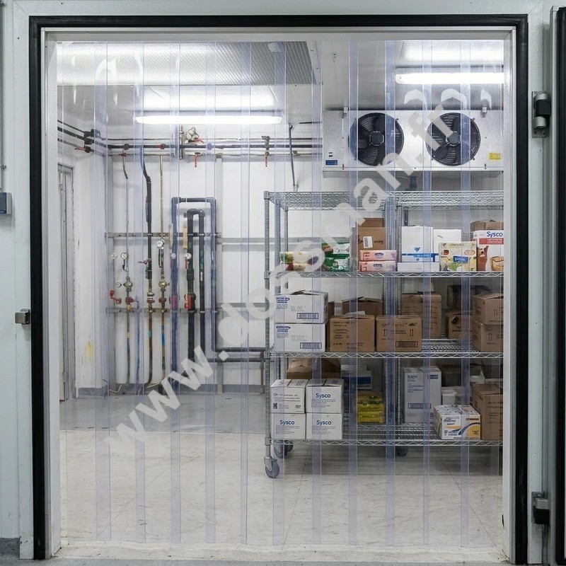 Rideau à Lanières plastique pour Chambre Froide (-25°C) Isolation Forte (77% de recouvrement)