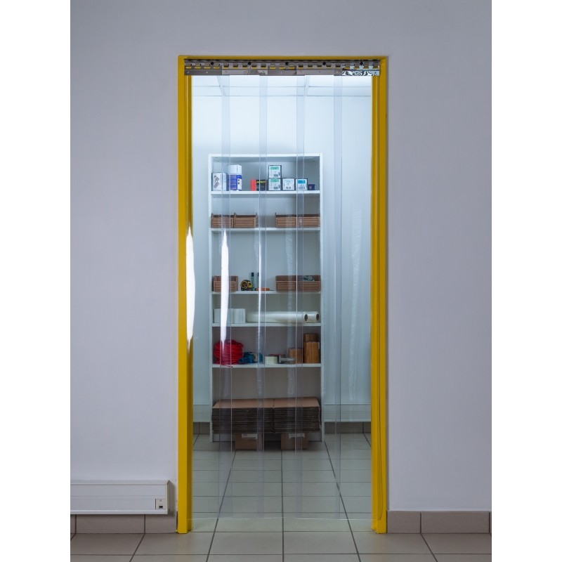 Rideau à lanière 200x2 mm Transparent- Isolation faible 36 mm (36 %) -  - Contact alimentaire