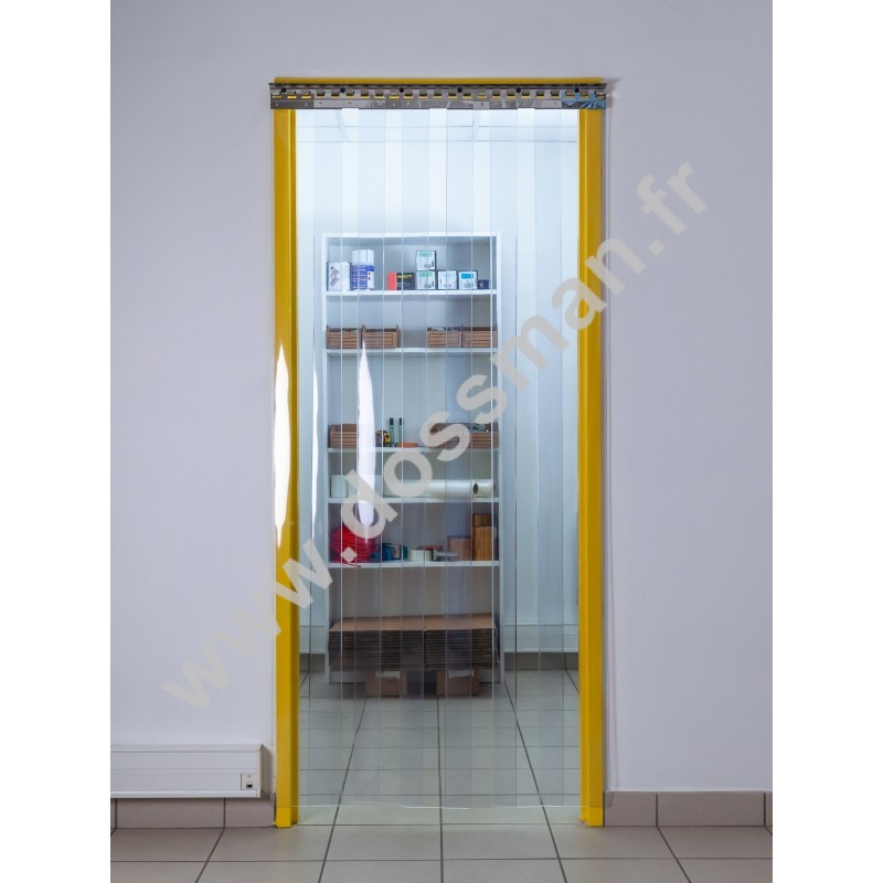 Rideau à lanière 200x2 mm Transparent - Isolation faible 77 mm (77 %) - Contact alimentaire