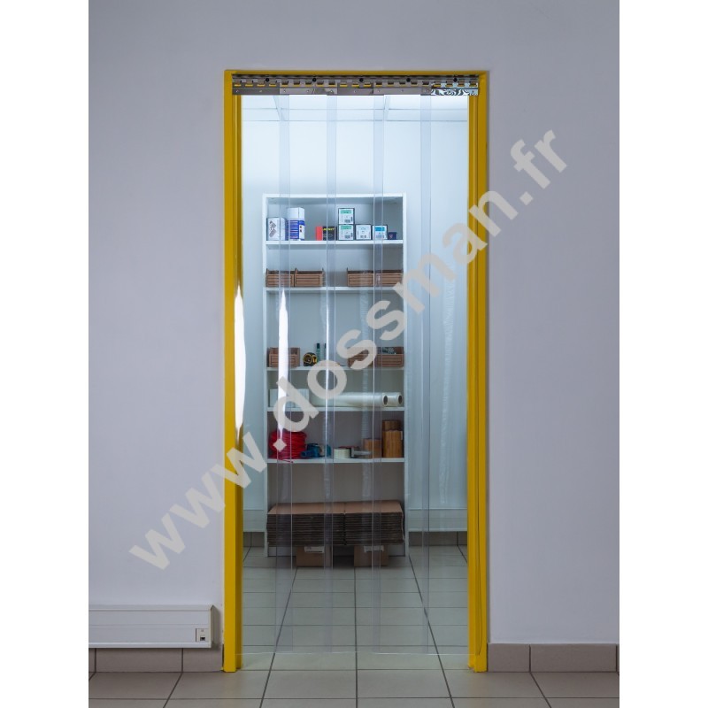Rideau à lanière 200x2 mm Transparent - Recouvrement 36 mm (36 %) - Ignifugé M2
