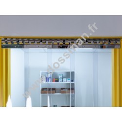 Porte à lanière 200x2 transparente ignifugée M2