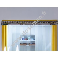 Rideau à lanières PVC Transparentes 200x2mm ignifugées M2