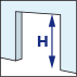 Hauteur de l'ouverture (mm)